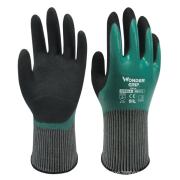 Wonder Grip WG-518 Nitrile Sandy Oil Guard Nitrile Coated Working Gloves